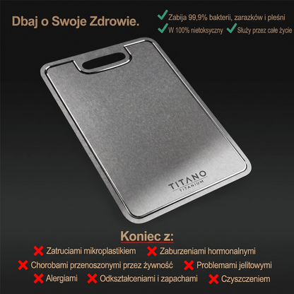 Titano® Deska do Krojenia z Czystego Tytanu